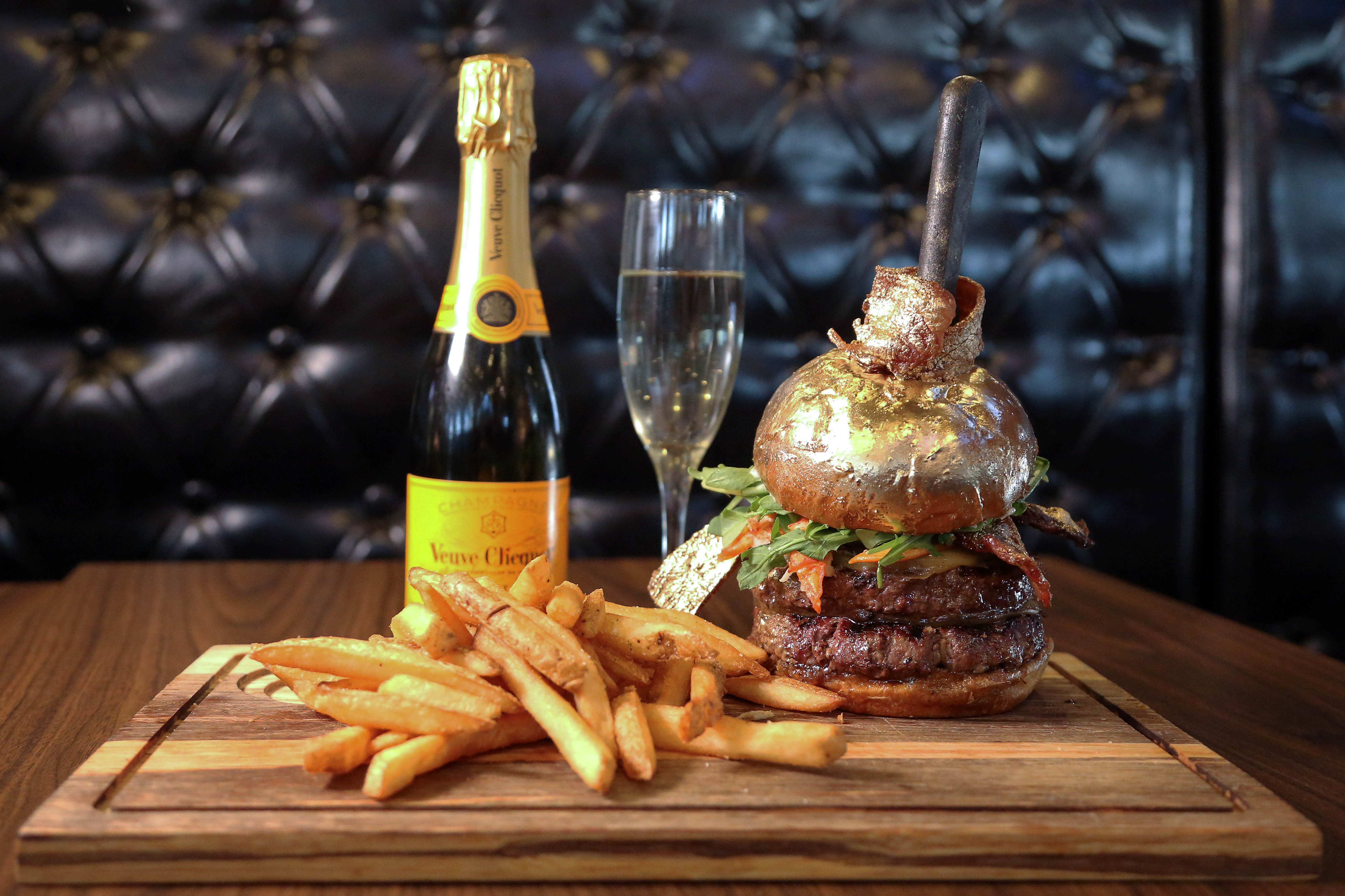 Slater's 50/50 serves a 24K burger made with real gold, Food